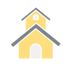 home, house icon in flat color style