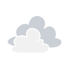 Cloud icon in flat color style