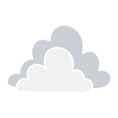 Cloud icon in flat color style