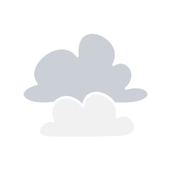 Cloud icon in flat color style