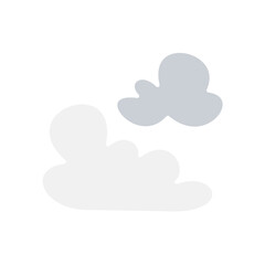 Cloud icon in flat color style