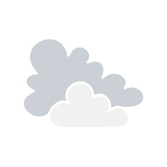 Cloud icon in flat color style