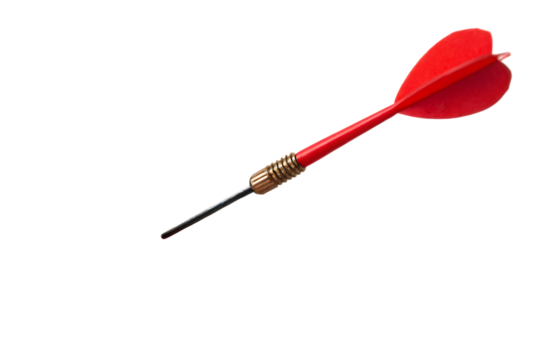 target with red arrow isolated on white background PNG.AI GENERATED