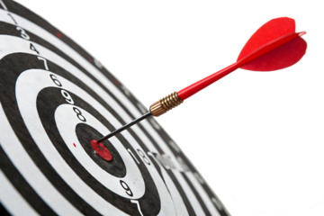 target with red arrow isolated on white background PNG.AI GENERATED