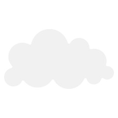Cloud icon in flat color style
