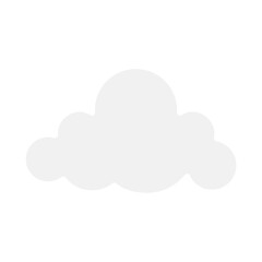Cloud icon in flat color style