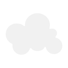 Cloud icon in flat color style