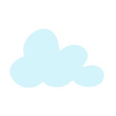 Cloud icon in flat color style