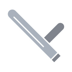 Baton icon in flat color style