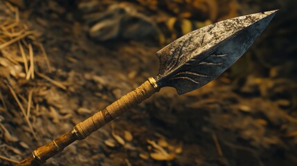 Close up of detailed spearhead