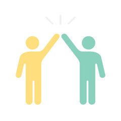 volunteer icon in flat color style