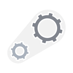 Engine belt icon in flat color style