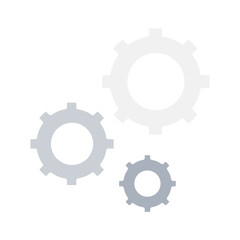 Cog, gear icon in flat color style
