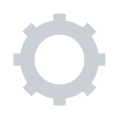 Gear icon in flat color style