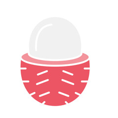 Rambutan icon in flat color style