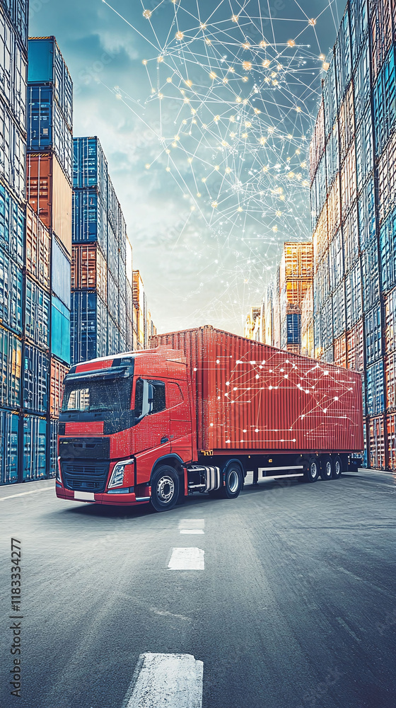 Aufkleber presentation featuring integration of neural network solutions in logistics growth.