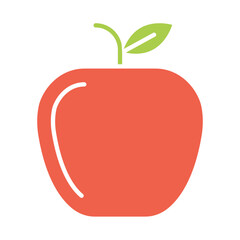 Apple icon in flat color style