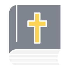 Fototapeta premium Bible icon in flat color style