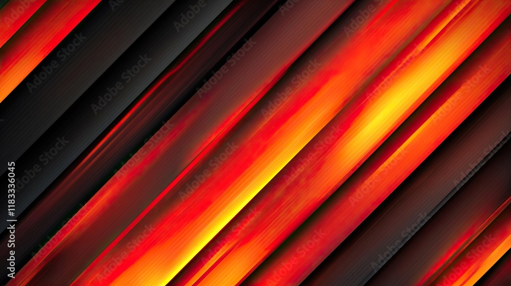 Poster fire abstract background concept. a vibrant abstract image with dynamic orange and black diagonal st