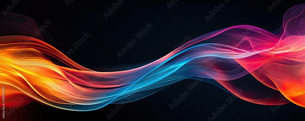 Poster fire abstract background concept. colorful abstract wave design showcasing vibrant hues and flowing 
