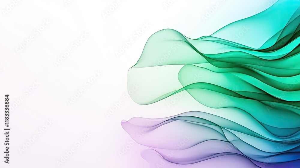 Poster watercolor abstract background concept. abstract colorful waves swirling across a soft background, c