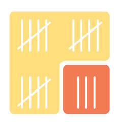 Score icon in flat color style