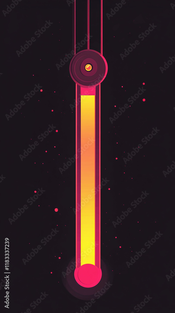 Poster stylized loading bar illustration symbolizing progress in a corporate project timeline.