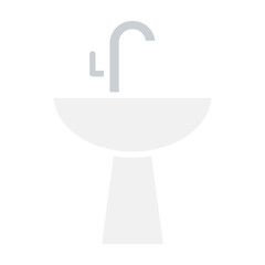 Sink icon in flat color style