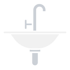 Sink icon in flat color style