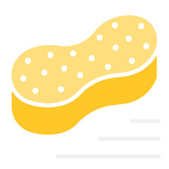 Sponge icon in flat color style