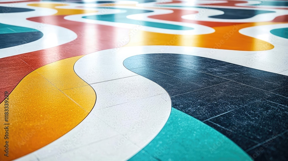 Poster floor abstract background idea. colorful abstract floor design creating a vibrant and artistic atmos