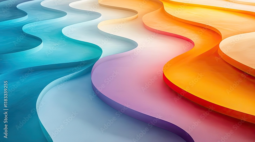 Poster floor abstract background idea. vibrant waves of color create a stunning visual effect and artistic 