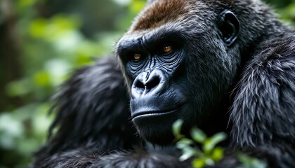 Obraz premium Majestic Gorilla in the African Rainforest