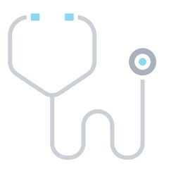 Stethoscope icon in flat color style