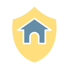 Obraz premium House insurance icon in flat color style