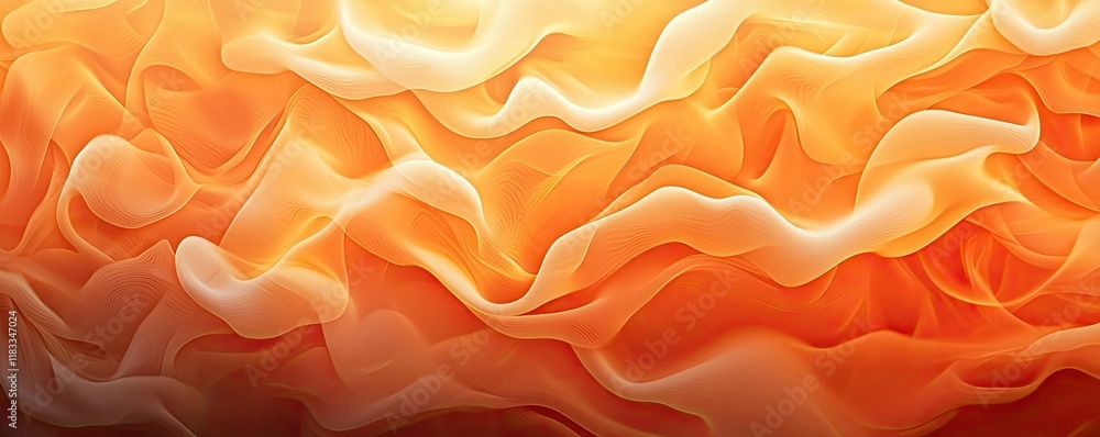 Poster fire abstract background concept. abstract design featuring vibrant orange and cream flowing waves f