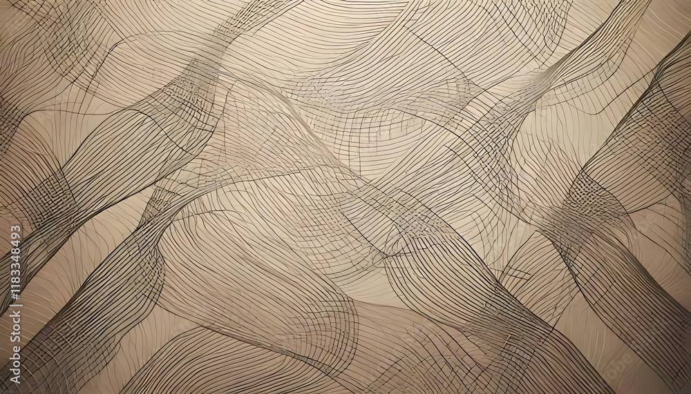 Poster dark and light lines create a dynamic, textured, and abstract geometric pattern.