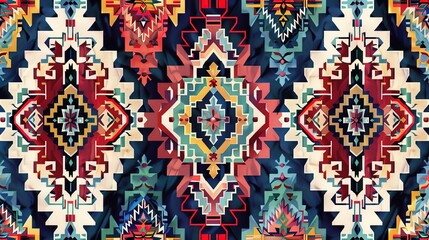 Fototapeta premium turkish kilims pattern wallpaper