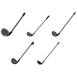 Golf club icon vector set. Vector illustration