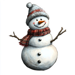 snowman isolated on white background