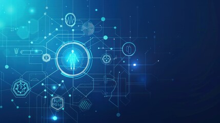 Abstract health medical science health care digital technology modern innovation science concept.