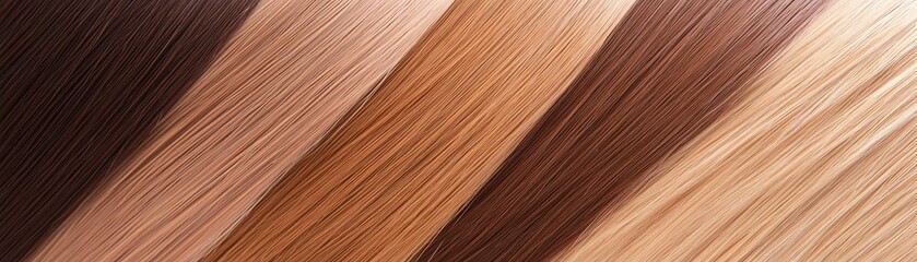 Naklejka premium Textured clipins, chocolate brown with caramel streaks, displayed in a sleek luxury salon setting