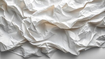 Obraz premium Abstract White Crumpled Paper Texture Background