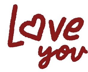 Love you hand drawn