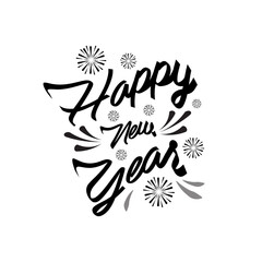 Obraz premium Happy New Year typography vector | Typography vector
