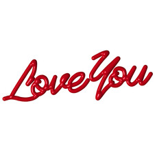 3d love you lettering