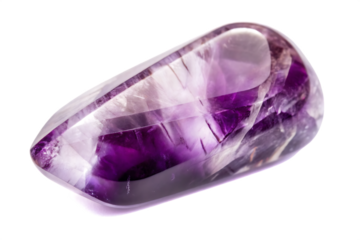 violet purple crystal amethyst stone isolated on white background PNG.AI GENERATED