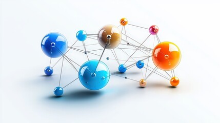 Obraz premium Knowledge network interconnected icons photography