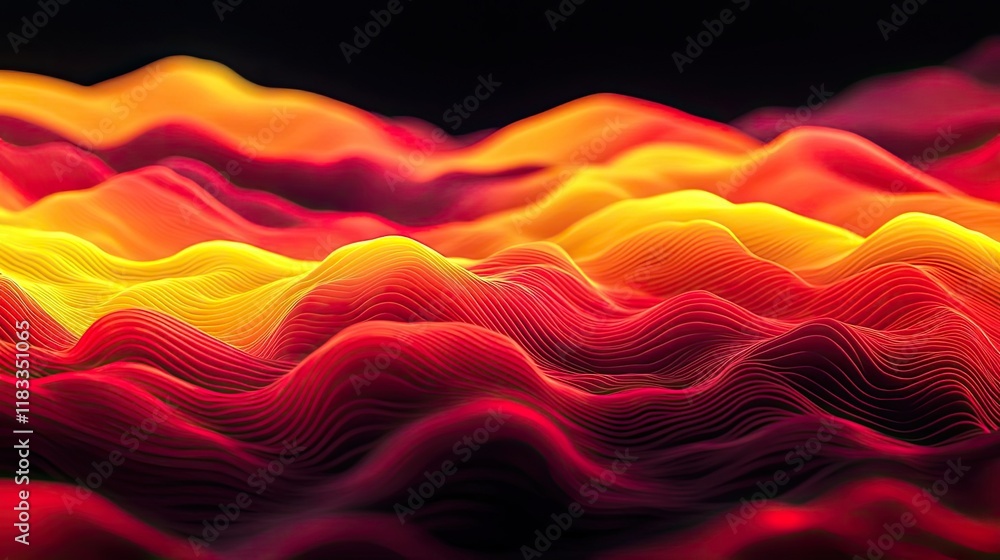 Poster fire abstract background concept. colorful abstract waves representing energy and movement in a vibr