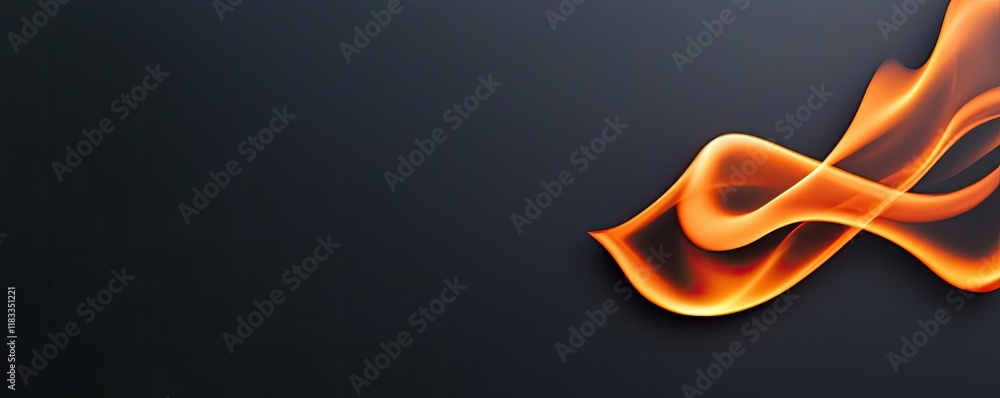 Poster fire abstract background concept. vibrant orange flames dancing against a dark background, creating 